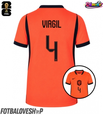 Nizozemsko Virgil van Dijk #4 Dámské Domácí Dres MS 2026 Krátký Rukáv